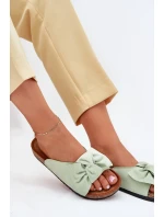 Dámské Sandály Na Podešvi S Mašlí Mátové model 21701504 - Boto Dámské Sandály Na Podešvi S Mašlí Mátové model 21701504 - Boto