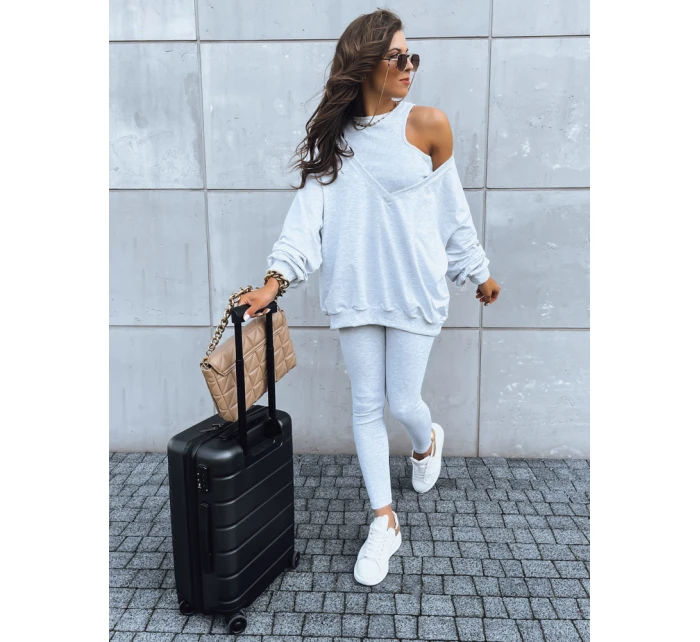 Dámský komplet 3 v 1 světle šedý Dstreet model 21970704 - FashionStreet Dámský komplet 3 v 1 světle šedý Dstreet model 21970704 - FashionStreet