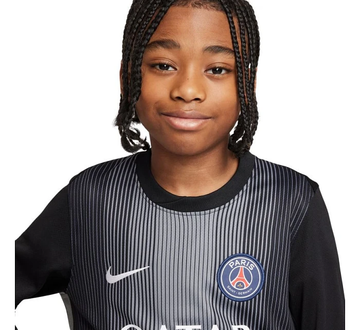 Nike PSG Goalkeeper Stadium dětské tričko 2025/26 černá HJ5267 010 Nike PSG Goalkeeper Stadium dětské tričko 2025/26 černá HJ5267 010