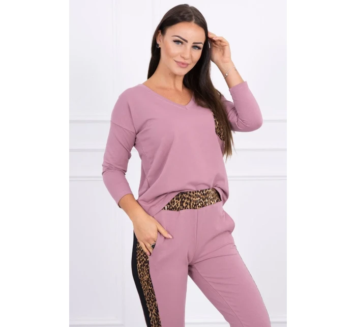 Sada s leopardím potiskem tmavě růžová Sada s leopardím potiskem tmavě růžová