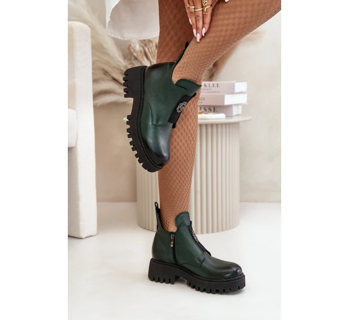 Zazoo Dámské kožené boty s ozdobou model 21669311 - Boto Zazoo Dámské kožené boty s ozdobou model 21669311 - Boto