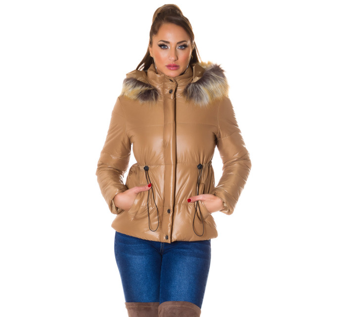 Trendy winter jacket with a detachable hood