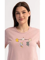 Dámské domácí šaty s krátkým rukávem model 22405619 - Vienetta Dámské domácí šaty s krátkým rukávem model 22405619 - Vienetta