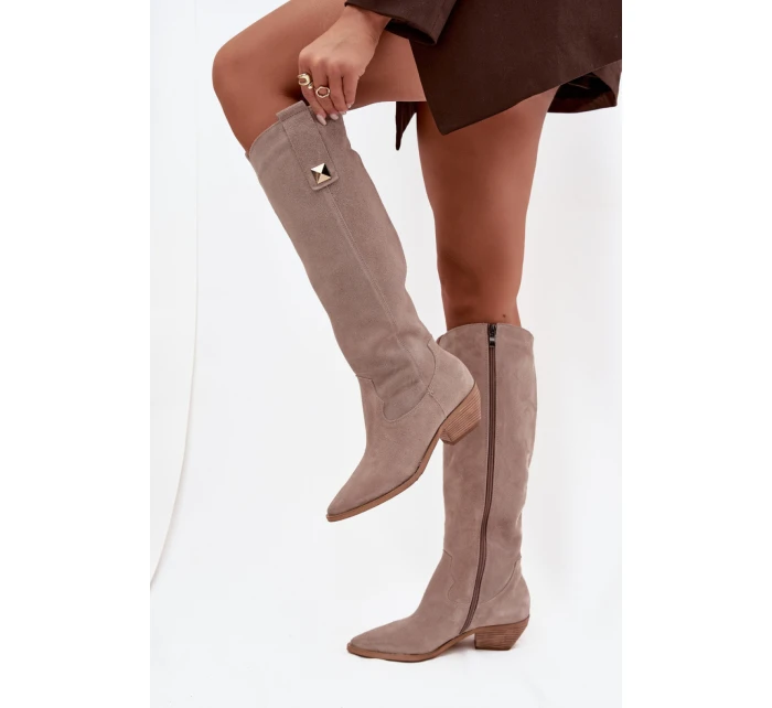 Kozačky na podpatku  model 220209 Step in style