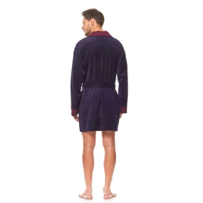 Pánský župan 9101 dark blue - L&L