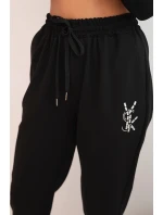 Dámská souprava s viskózou a ozdobami a model 21232441 kalhotami černý - K-Fashion Dámská souprava s viskózou a ozdobami a model 21232441 kalhotami černý - K-Fashion