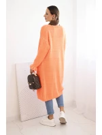 Dámský kardigan s vlnou v  růžový model 21402220 - K-Fashion