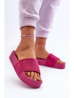 Dámské žabky na platformě z semiše Big Star model 21655533 fuchsie - Big Star Shoes Dámské žabky na platformě z semiše Big Star model 21655533 fuchsie - Big Star Shoes