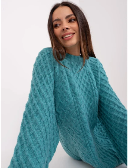 Sweter AT SW  turkusowy model 18909234 - FPrice