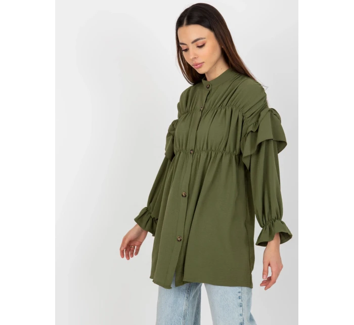 Dámská košile TW KS BI 2021745.13X khaki - FPrice