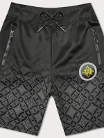 Pánské šortky s potiskem černé (8K1120-3)