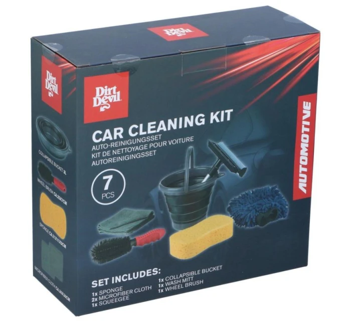 SADA NA ČIŠTĚNÍ AUTA 7 POLOŽEK DIRT DEVIL
