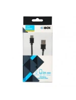 IBOX USB TYPE-C, 2A 1M IKUMTC kabel (USB 2.0 typ A M - USB typ C M; 1m; černá barva)