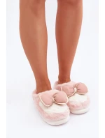 Pantofle S Mašlí Růžové model 21681735 - Boto Pantofle S Mašlí Růžové model 21681735 - Boto