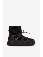 Dámské sněhule s šněrováním Černé model 21757757 - Boto Dámské sněhule s šněrováním Černé model 21757757 - Boto
