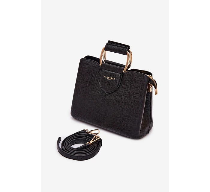 Malá Kufříková Kabelka Z Eko Kůže Černá Lorielle