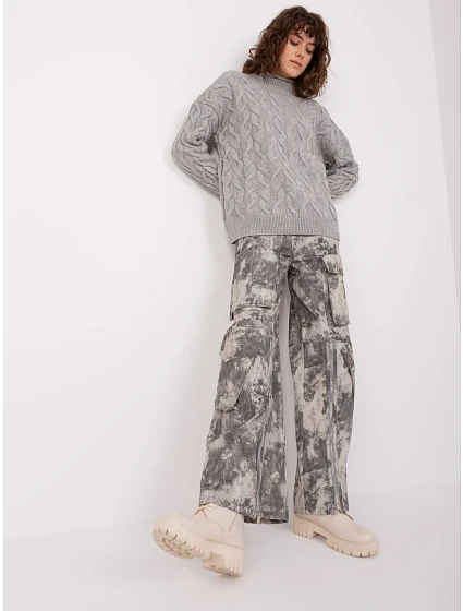 Sweter BA SW model 19014827 szary - FPrice Sweter BA SW model 19014827 szary - FPrice