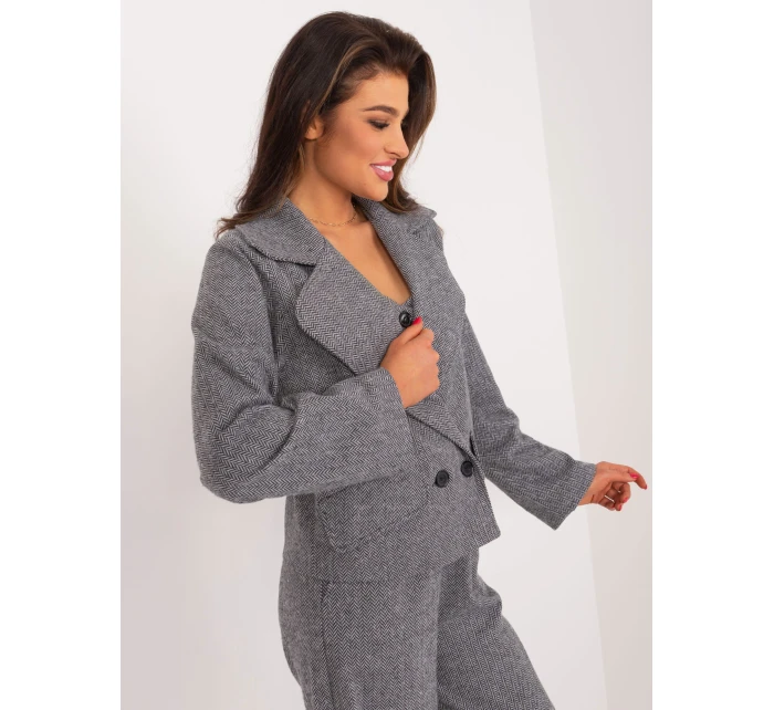 LK MA bunda 509562 1.03 šedá černá LK MA bunda 509562 1.03 šedá černá