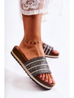 Dámské klasické pantofle s řetízkem Černá Maddy