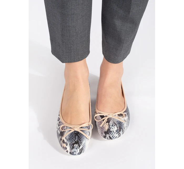 Trendy dámské baleríny se zvířecím motivem bez podpatku Trendy dámské baleríny se zvířecím motivem bez podpatku