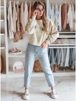 Dámská oversize mikina s kravatou v barvě  ecru Dstreet model 21988051 - FashionStreet