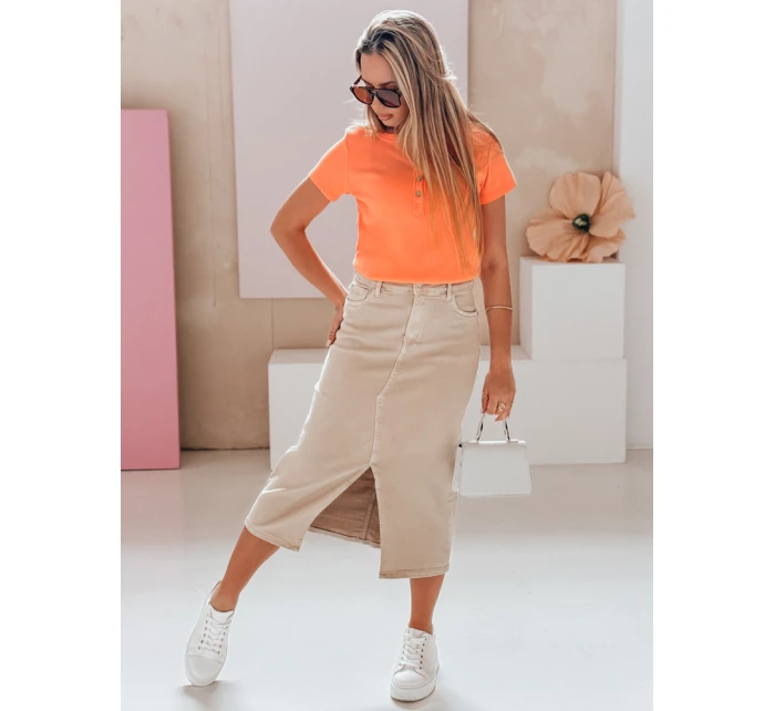 Dámská žebrovaná halenka KISS LOOK oranžová FashionStreet RY2840