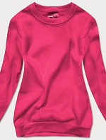 Dámská mikina s žebrovanými manžetami růžová (w01-19)