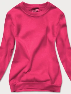 Růžová dámská tepláková mikina se stahovacími lemy model 21442142 - J.STYLE