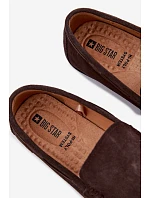 Pánské mokasiny z přírodního semiše Big Star TT174202 Čokoládové Pánské mokasiny z přírodního semiše Big Star TT174202 Čokoládové