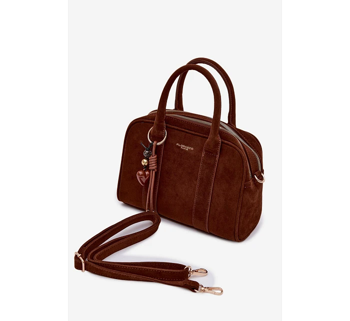 Kufříková Eko Semišová Kabelka s Přívěskem Camel Sorielle
