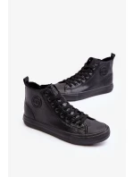 Zateplené pánské tenisky se zipem Black Big Star Zateplené pánské tenisky se zipem Black Big Star