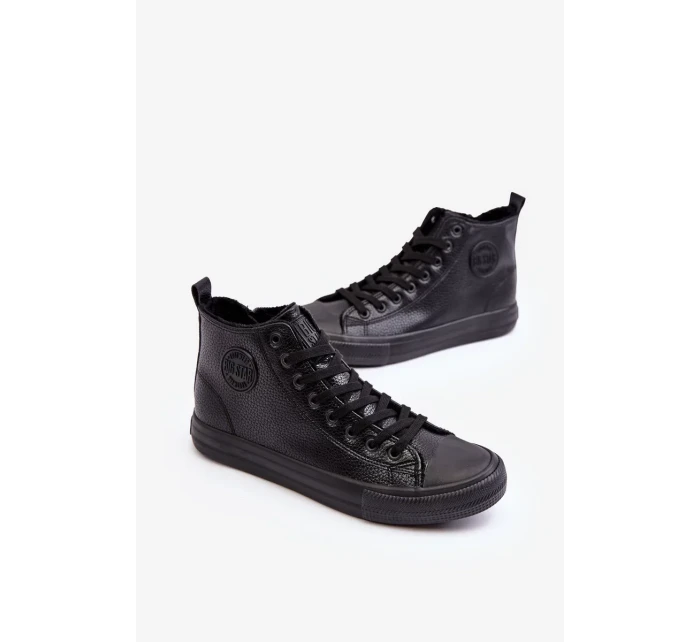 Zateplené pánské tenisky se zipem Black Big Star Zateplené pánské tenisky se zipem Black Big Star