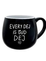EVERY DEJ IS GUD DEJ - černý keramický hrníček 300 ml