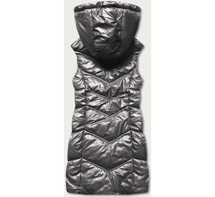 Lesklá šedá vesta s kapucí model 17552900 - S'WEST