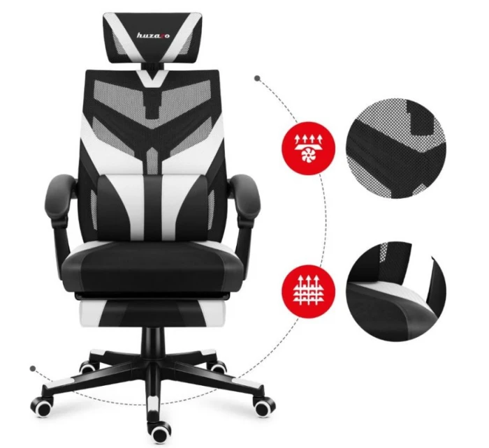 Herní židle model 21326178 5.0 White - Huzaro