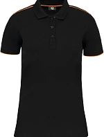 WK WK 271 Dámské pracovní piqué polo "Day-to-Day" 20.W271 black/orange