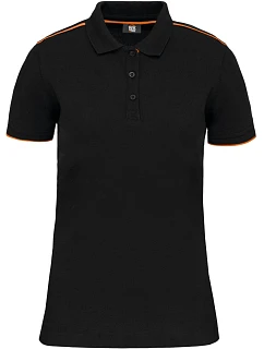 WK WK 271 Dámské pracovní piqué polo "Day-to-Day" 20.W271 black/orange