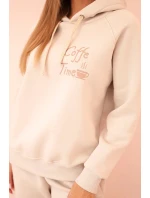 Dámský bavlněný model 21310090 komplet s potiskem béžový - K-Fashion