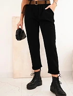 Dámské kalhoty s páskem kordové černé