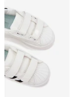 Dětské Sportovní Boty Sneakersy Z Eko Kůže Bílé Renel Dětské Sportovní Boty Sneakersy Z Eko Kůže Bílé Renel