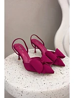 Lodičky s odkrytými patami a mašlí Fuksie Eklevia