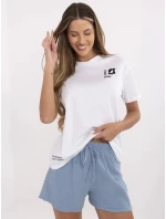 T shirt model 21153844 biało niebieski - FPrice