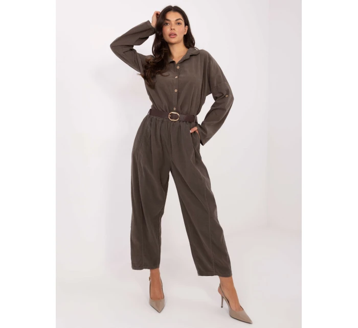 Spodnie IT SP model 21749909 ciemny khaki - FPrice Spodnie IT SP model 21749909 ciemny khaki - FPrice