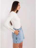 Sweter PM SW model 18909279 ecru - FPrice Sweter PM SW model 18909279 ecru - FPrice