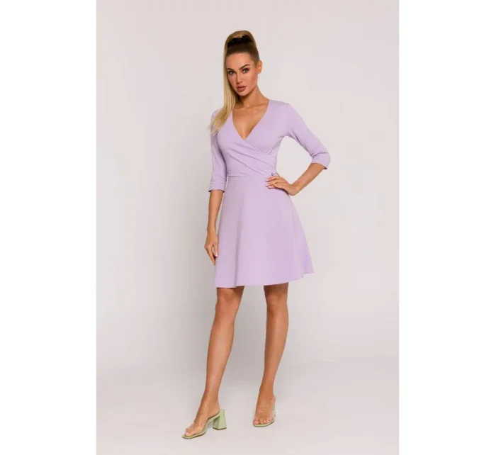 model 19660872 Přiléhavé mini šaty fialové - Moe