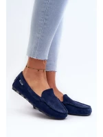 Dámské eko semišové mokasíny, tmavě modrá Amrutia Dámské eko semišové mokasíny, tmavě modrá Amrutia