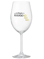 MOJE PSYCHOLOGLOGLOGLO - čirá sklenice na víno 350 ml