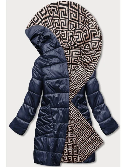 Tmavě  dámská bunda s kapucí model 17556186 - S'WEST