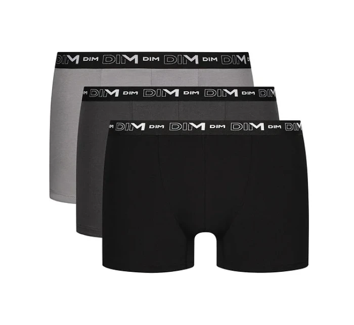 Pánské boxerky 3 ks DIM COTTON STRETCH BOXER 3x - DIM - černá