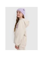 Dívčí nepruhovaná mikina s kapucí 4F 4FJRAW25TSWSF2294-11S